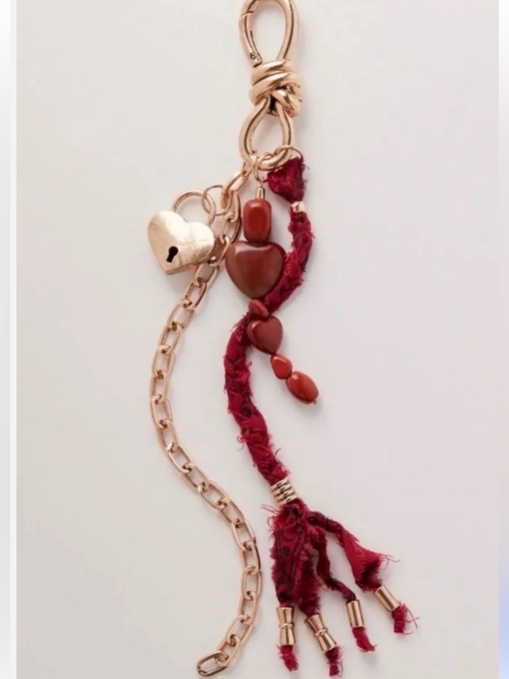 Free People Semi Precious Stone Bag Charm NWT